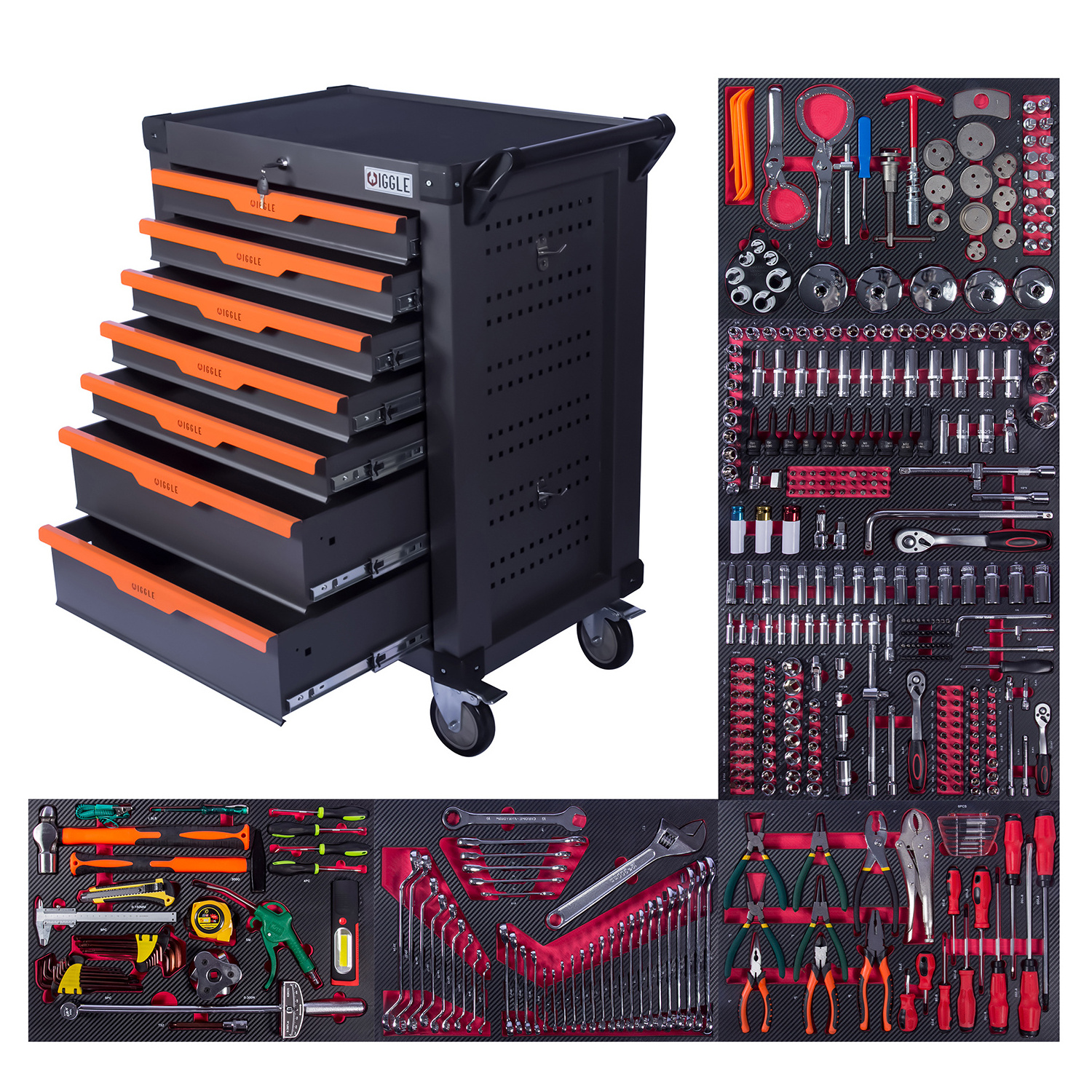 Mechanic complete toolbox garage wall tools set box storage