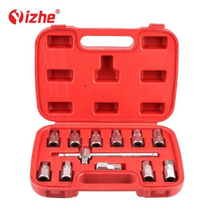 Supplier Wholesale 12Pcs Car Oil Drain Plug Remover Wrench Anti Scald Disassembly Tool Oil Drain Plug Key Set Hexagon Socket Kit