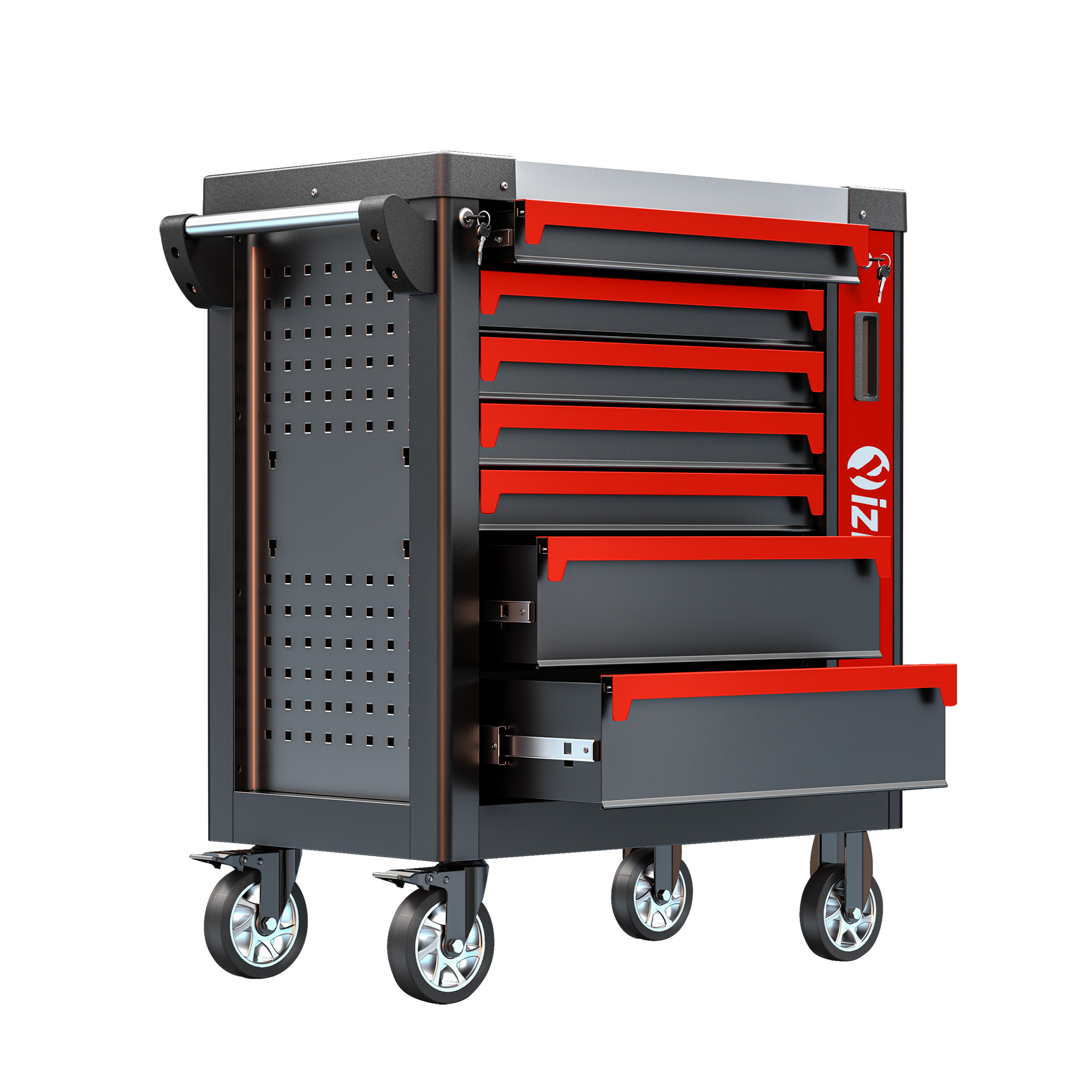 7 Drawer 31'' Rolling Tool Cart Trolley Heavy Duty Tool Storage Cabinet With 250 pcs Tool Sets For Repair Shop