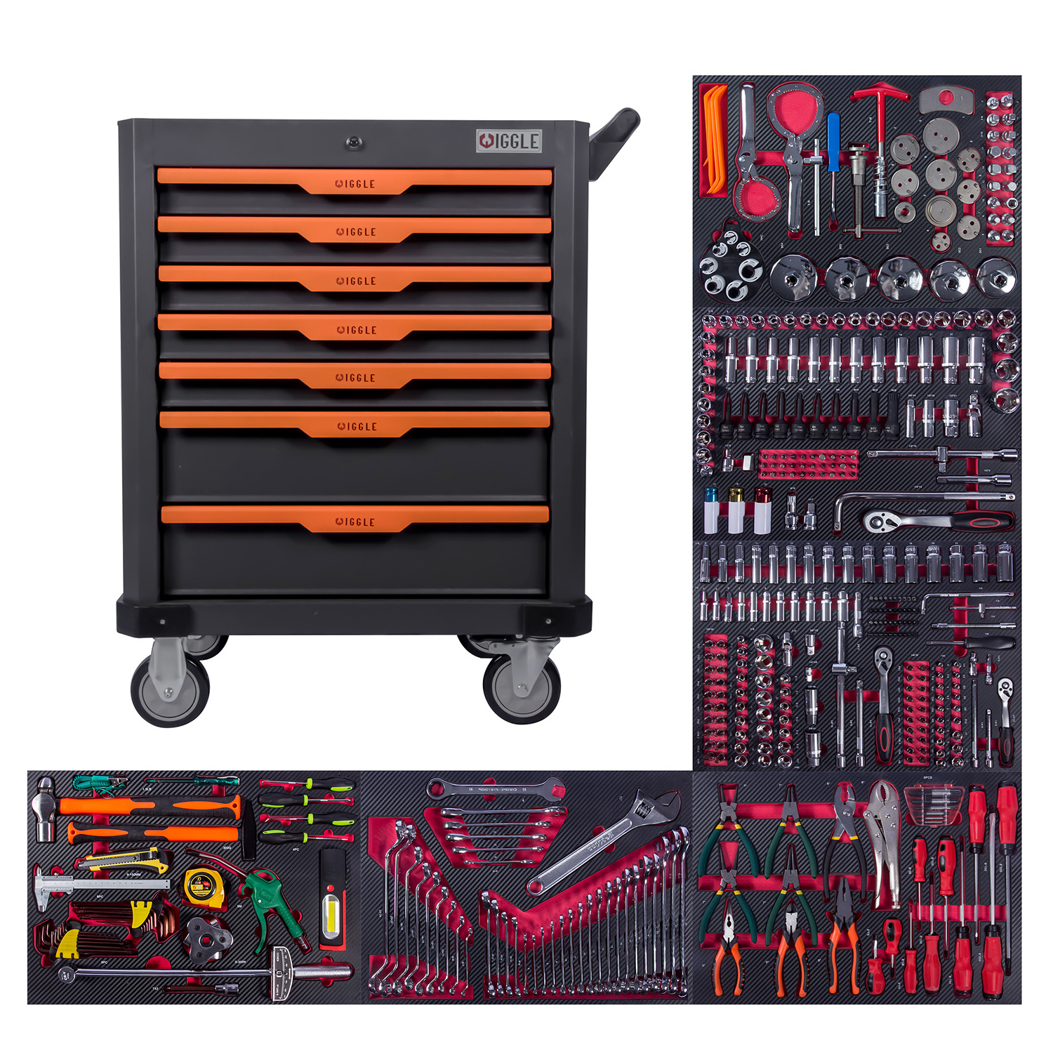 Mechanic complete toolbox garage wall tools set box storage