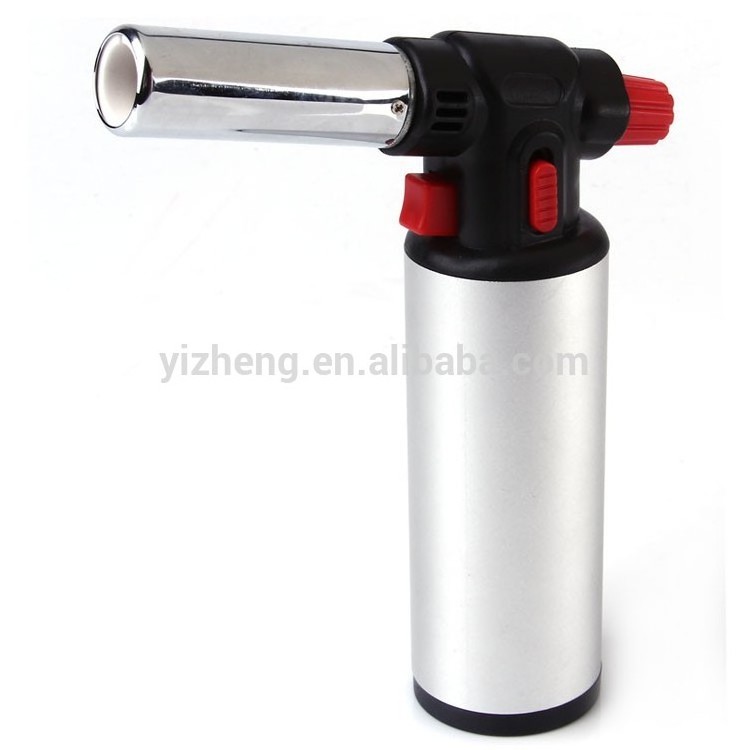 Custom Logo Factory Supplier Quality Jet Flame Lighter Refillable Welding Butane Gas Kitchen Culinary Creme Brulee Torch