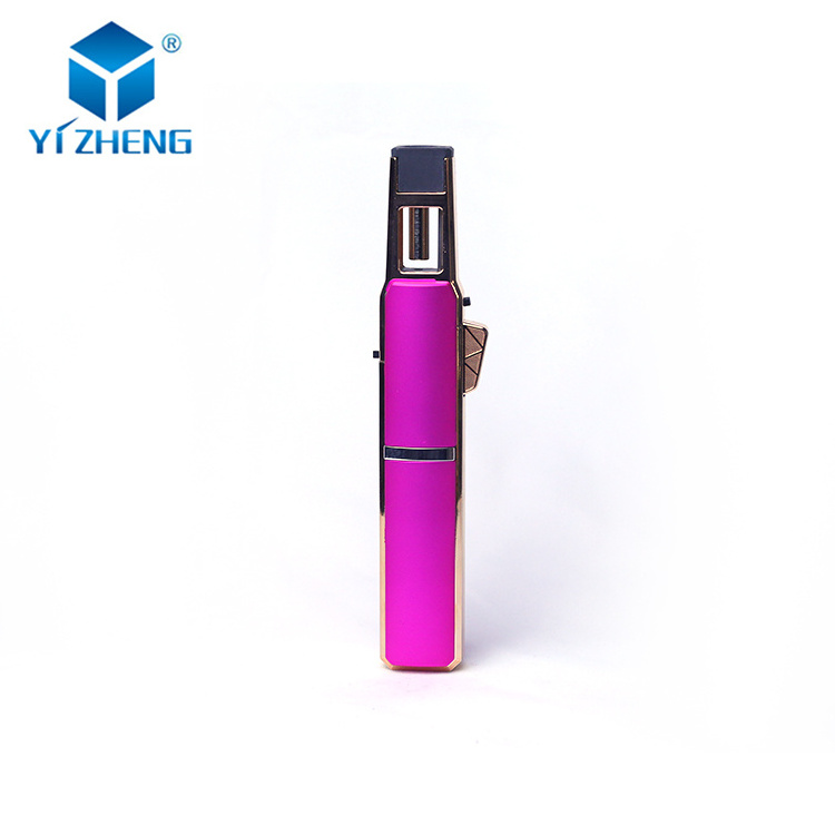 Custom Refillable Reusable Mini Cigarette Windproof Torch Jet Lighter Smoking Accessories