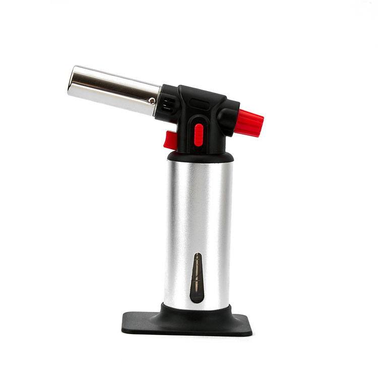 High Temperature Adjustable Windproof Kitchen Metal Culinary Butane Gas Blow Torch Lighter