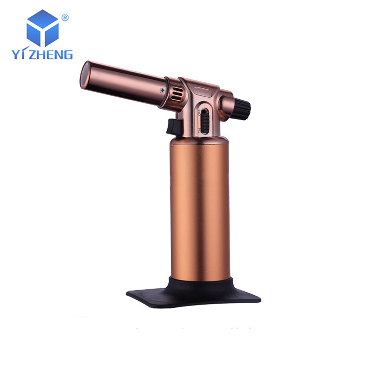 High Temperature Adjustable Windproof Kitchen Metal Culinary Butane Gas Blow Torch Lighter