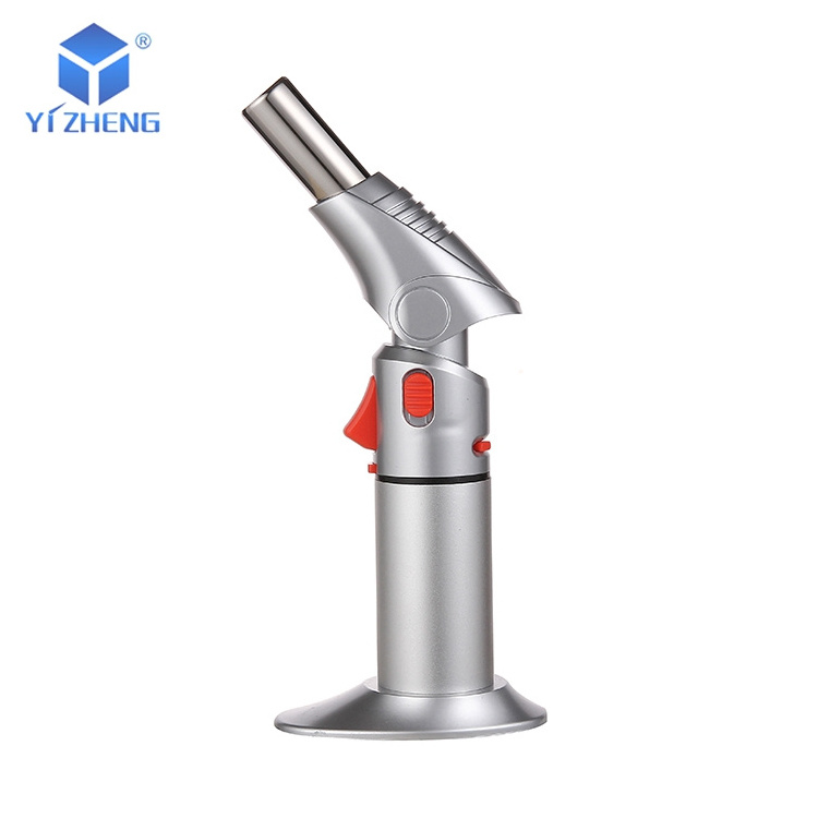 Kitchen BBQ silver cigarette adjustable windproof scorch torch jet torch lighter