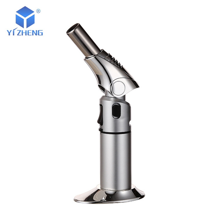 Kitchen BBQ silver cigarette adjustable windproof scorch torch jet torch lighter