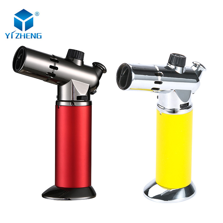 Piezo Ignition Gas Volume 2.5g Classic Cigarette Butane Cig Lighter Windproof Jet Big Cigar Gun Torch Lighter