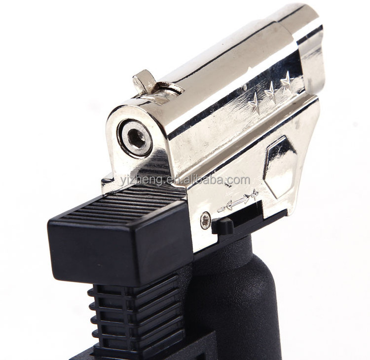 Windproof jet flame hardware waterproof butane gas torch lighter