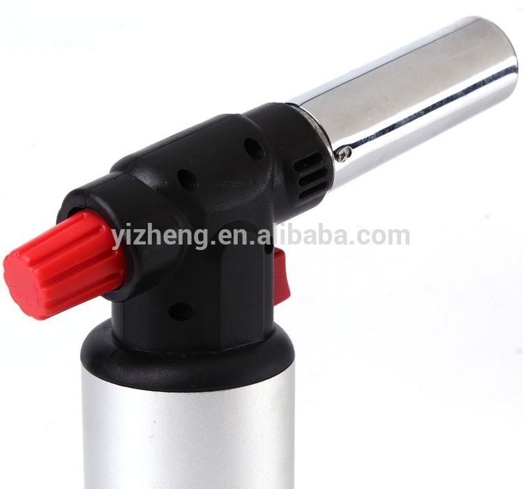 Custom Logo Factory Supplier Quality Jet Flame Lighter Refillable Welding Butane Gas Kitchen Culinary Creme Brulee Torch