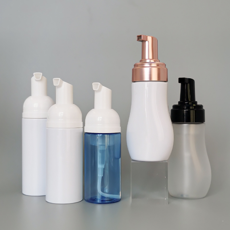 luxury 10 - 100ml plastic cosmetic shampoo liquid sop lash bath foam spray foaming pump bottles