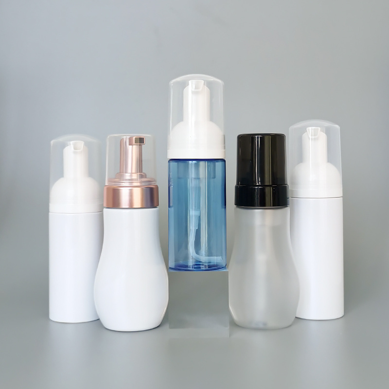 luxury 10 - 100ml plastic cosmetic shampoo liquid sop lash bath foam spray foaming pump bottles