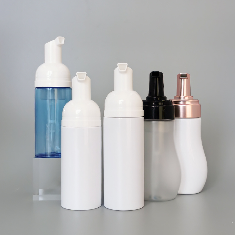 luxury 10 - 100ml plastic cosmetic shampoo liquid sop lash bath foam spray foaming pump bottles