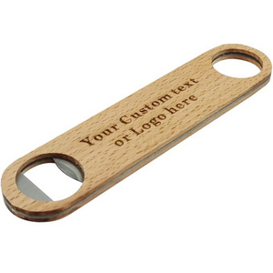 Custom Engraved Beer Bottle Openers Wooden handle Speed Opener Personalized Wood Bottle Opener