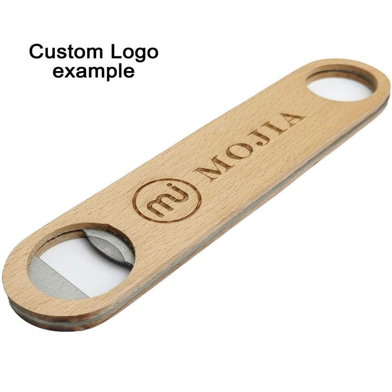 Custom Engraved Beer Bottle Openers Wooden handle Speed Opener Personalized Wood Bottle Opener