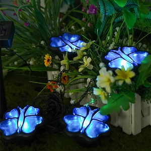 YIZHI Insect Butterfly LED Ladybug String Lights Automatic Charging Solar Lights Outdoor Garden LED Landscape Solar Lawn Lamp