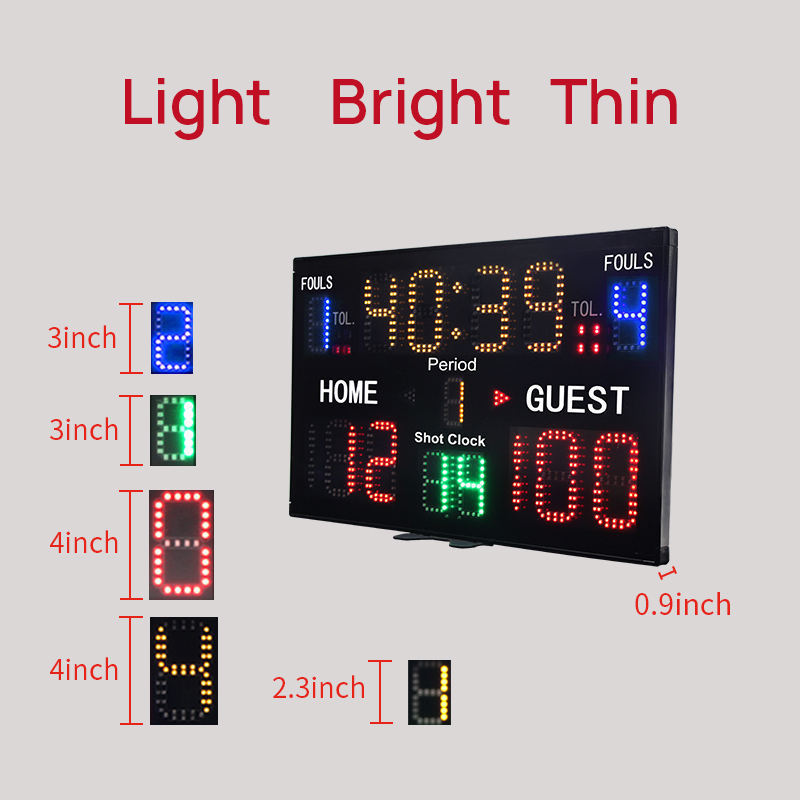 YIZHi Portable Battery Powered Electronic  Basketball Scoreboard with Timer & Remote for Baseball/Tennis/Soccer/Volleyball Games