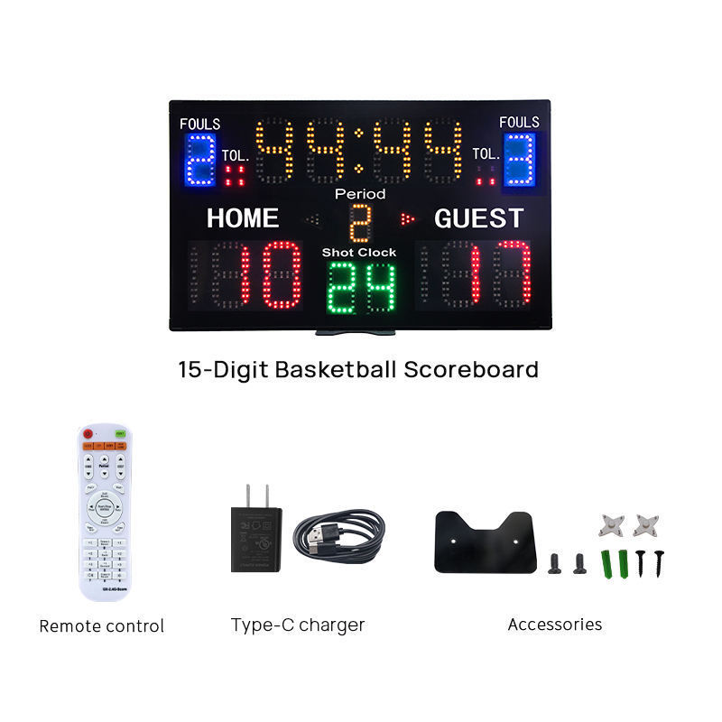 YIZHi Portable Battery Powered Electronic  Basketball Scoreboard with Timer & Remote for Baseball/Tennis/Soccer/Volleyball Games