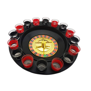 YIZHI Novelty Drinking Game With 16 Shot Glasses Adult Party Roulette Drinking Set For Ktv Bar Party Play