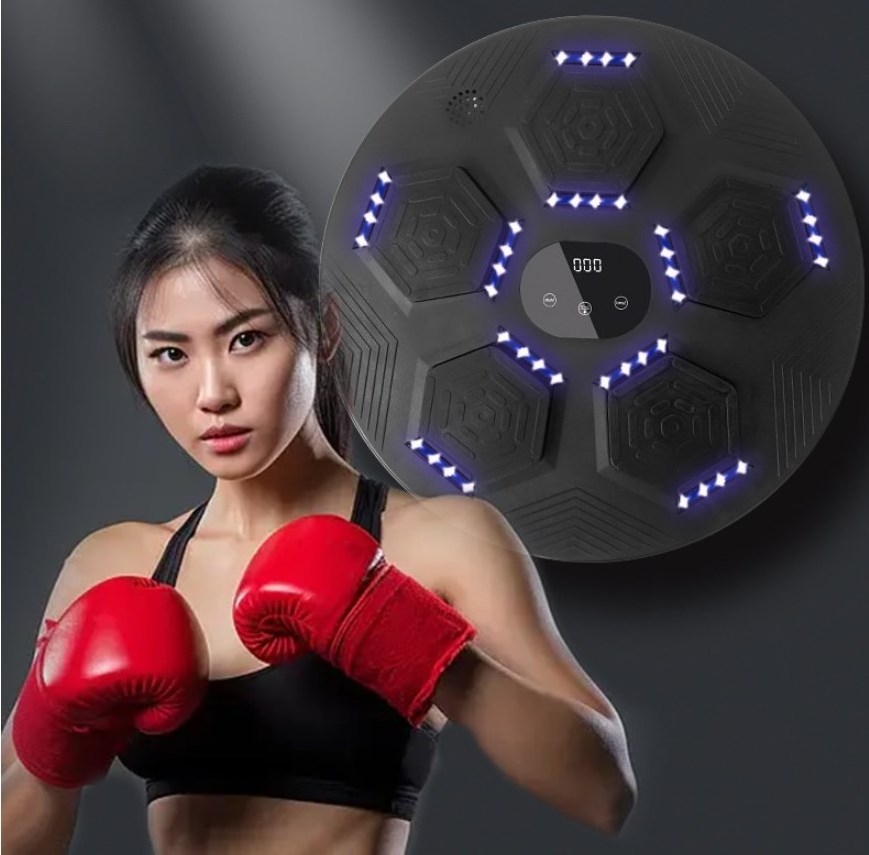 YIZHI Smart Boxing Machine Wall Mounted Portable Music Boxing Pads Fighting Game Electronic Boxing Training Punching Equipment