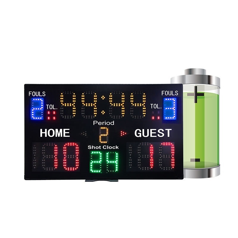 YIZHi Portable Battery Powered Electronic  Basketball Scoreboard with Timer & Remote for Baseball/Tennis/Soccer/Volleyball Games