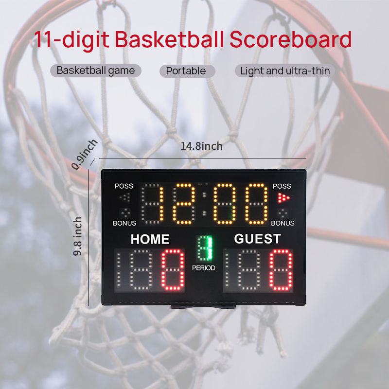 YIZHi Indoor Outdoor Ball Game Electronic Basketball Digital Scoreboard with Timer Remote for Baseball Football Volleyball Match