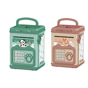 YIZHI Auto-rolling Coin Money Password ATM Piggy Bank Children's Electronic Piggy Bank Toy Kids Money Saving Secure Money Box