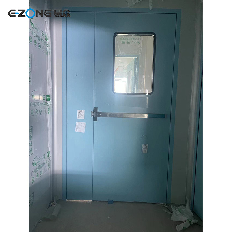 GMP cleanroom Hermetic dust-proof manual door PPGI steel Swing Door hospital door