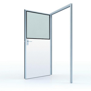 E-ZONG Good air tightness performance ISO Clean room door Half glass swing door for laboratory, school and medical industry