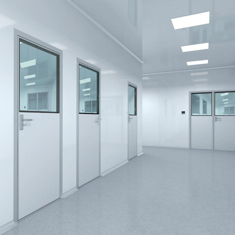 E-ZONG Good air tightness performance ISO Clean room door Half glass swing door for laboratory, school and medical industry