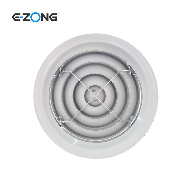 Hvac air diffuser ventilation aluminum with damper, stainless steel round ceiling diffuser