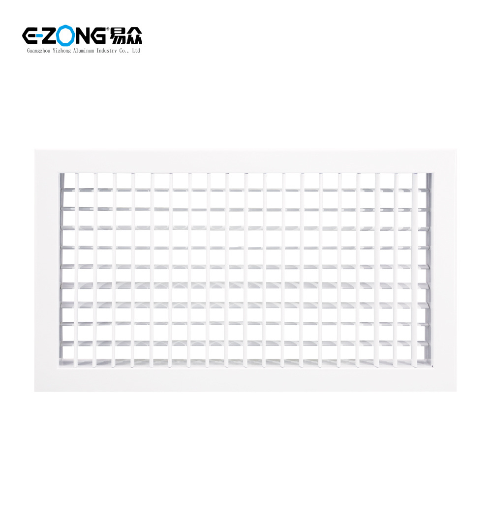 High Air Flow Sidewall Or Ceiling HVAC Air Vent Cover Aluminum Double Deflection linear grille registers for hotel room