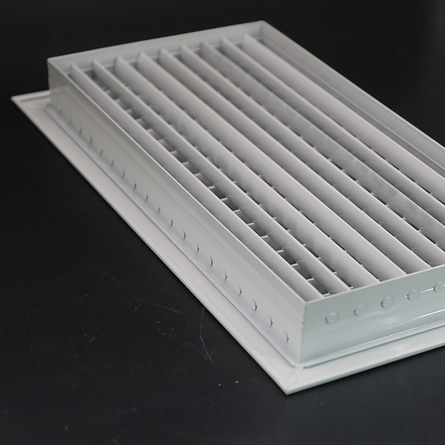 High Air Flow Sidewall Or Ceiling HVAC Air Vent Cover Aluminum Double Deflection linear grille registers for hotel room