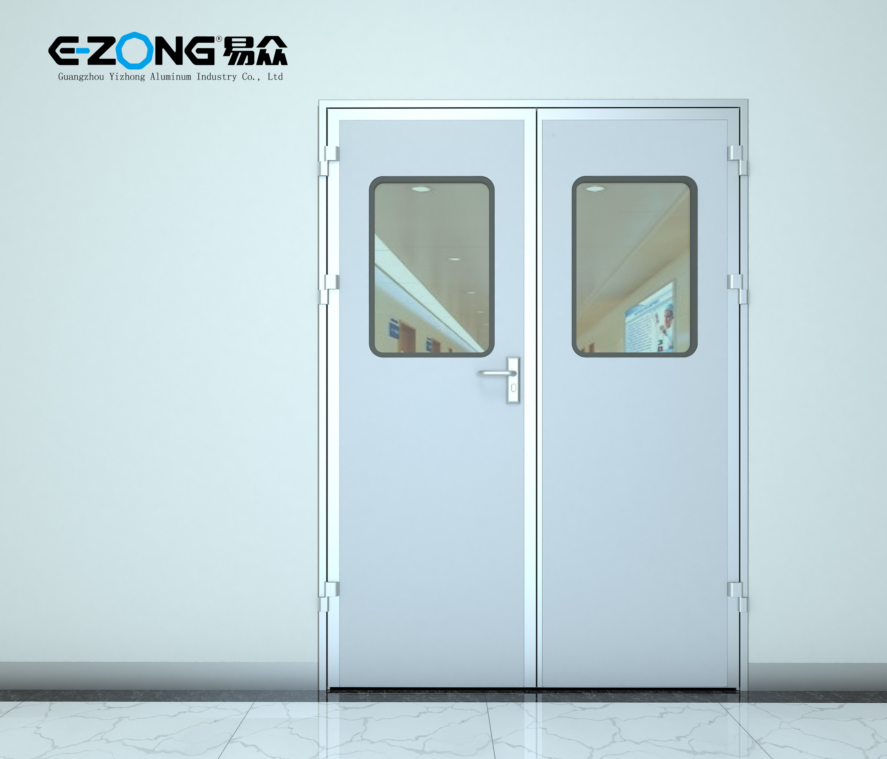 Cleanroom door steel or HPL swing door for hospital medical hermetic door