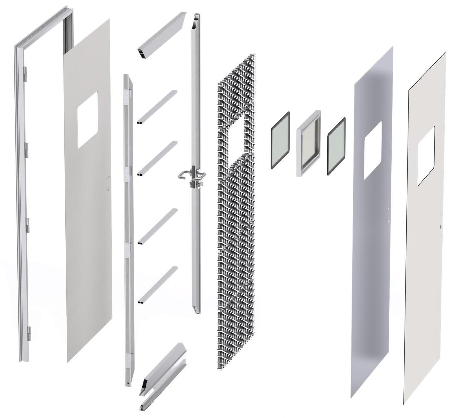 900mm*2100mm 2/ 3/ 4mmPa Medical X-ray lead protection door for hospital