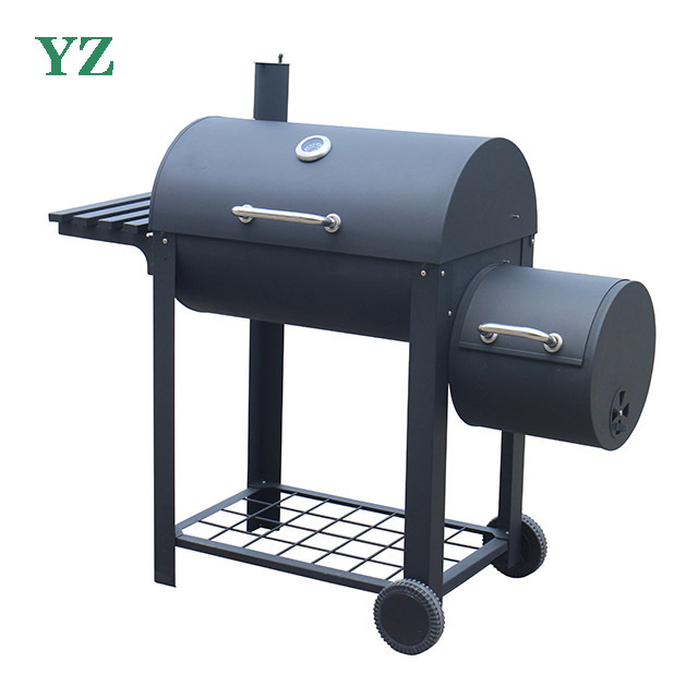 YZ Big Smoker Offset High Quality Barrel Charcoal BBQ Grill with Chimney