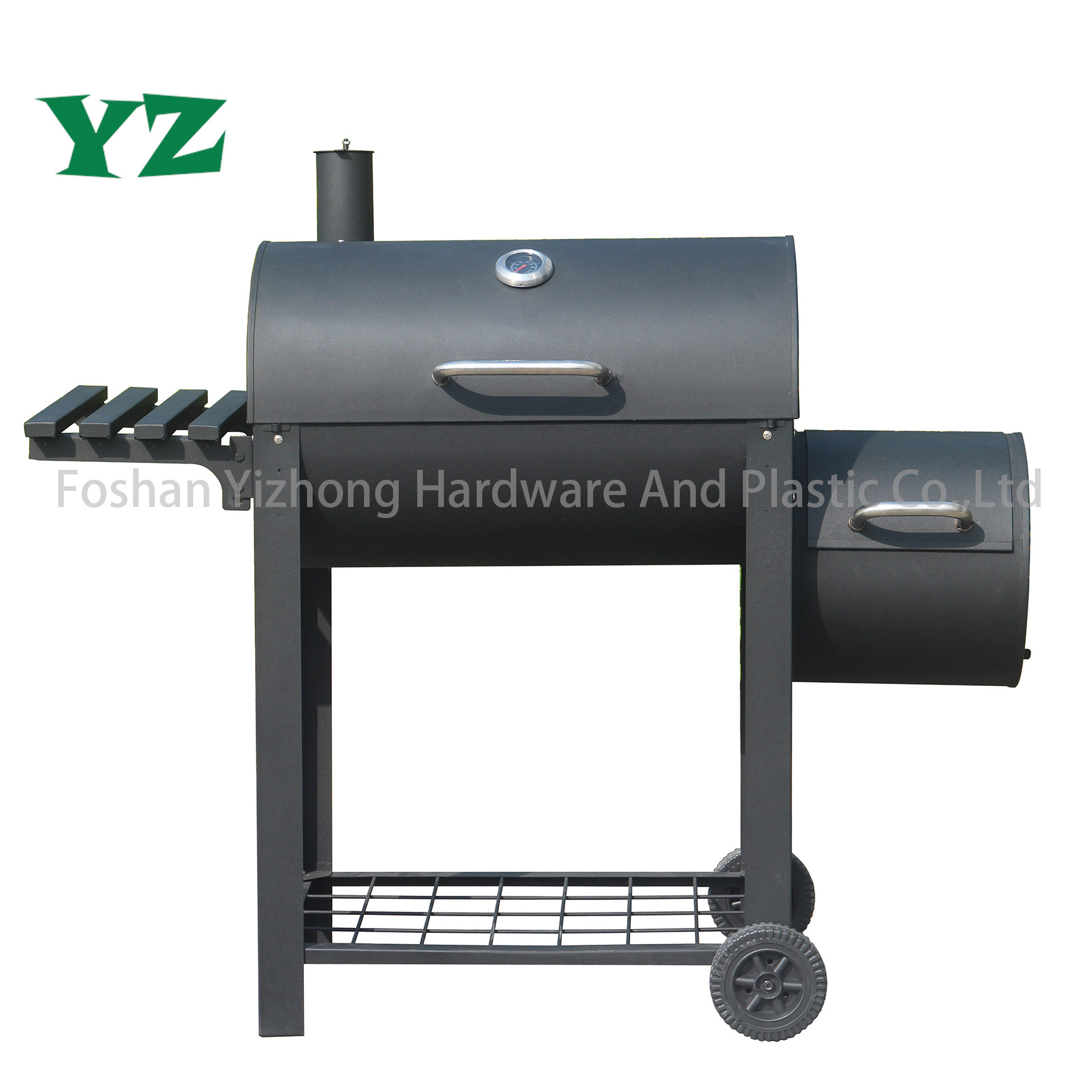 YZ Big Smoker Offset High Quality Barrel Charcoal BBQ Grill with Chimney