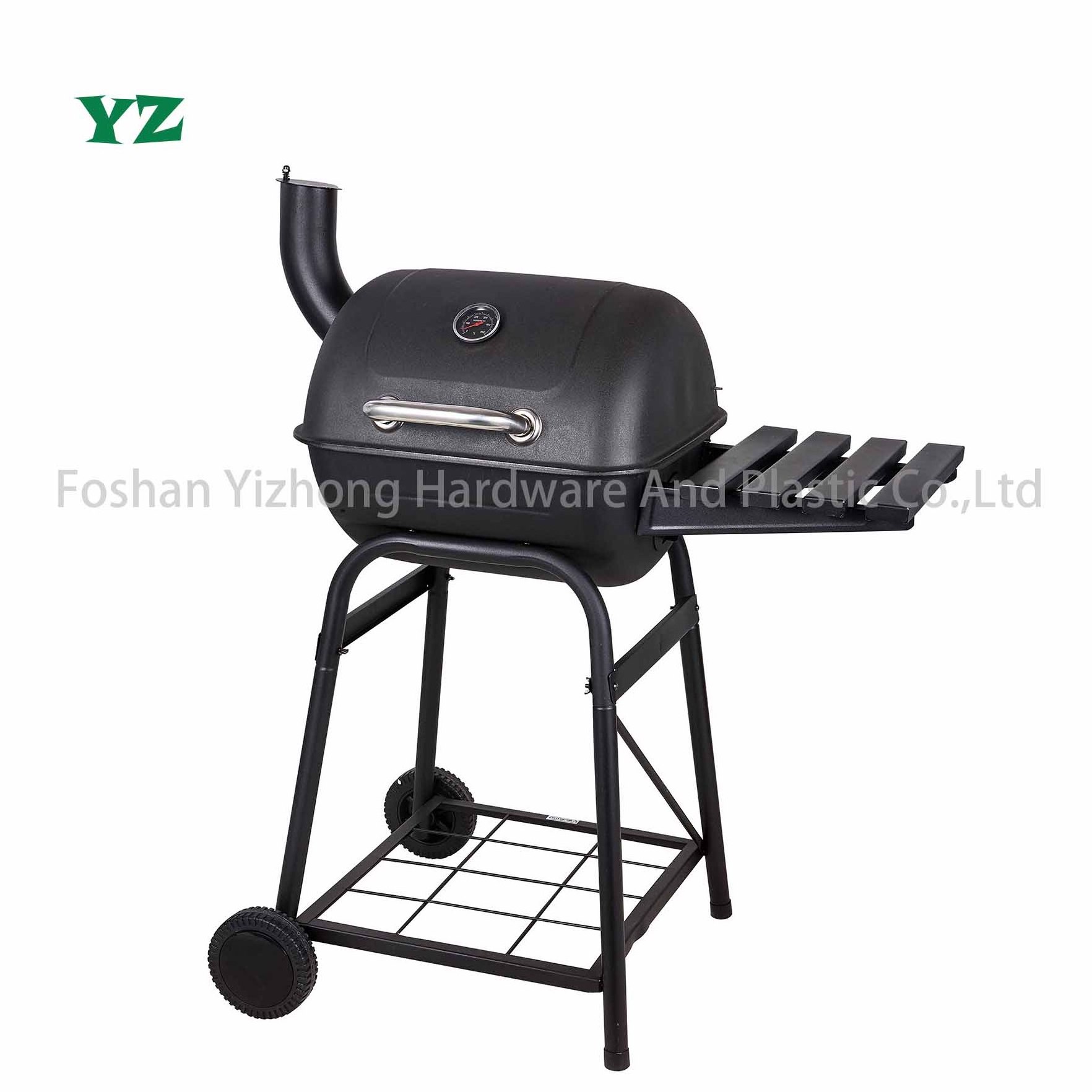 YZ Chimney Somker Barrel BBQ Charcoal Grills with Side Table