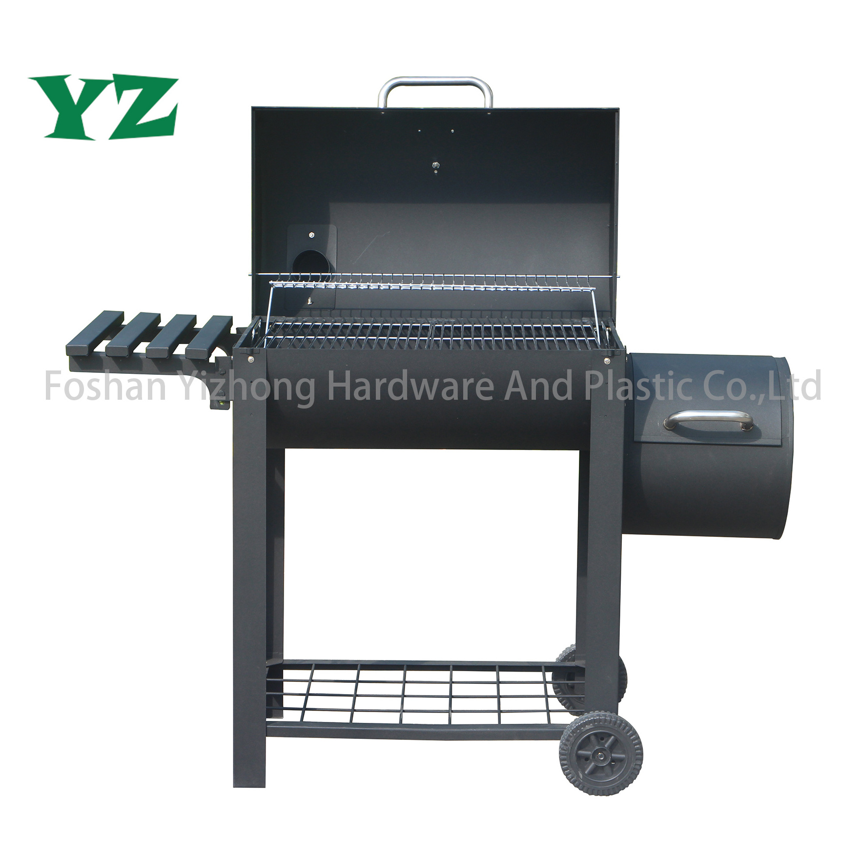 YZ Big Smoker Offset High Quality Barrel Charcoal BBQ Grill with Chimney