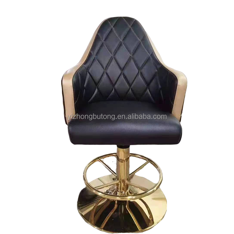 wholesale Casino chair leather seat Metal leg poker chair height adjustable swivel 360 degree casino chairs for slots