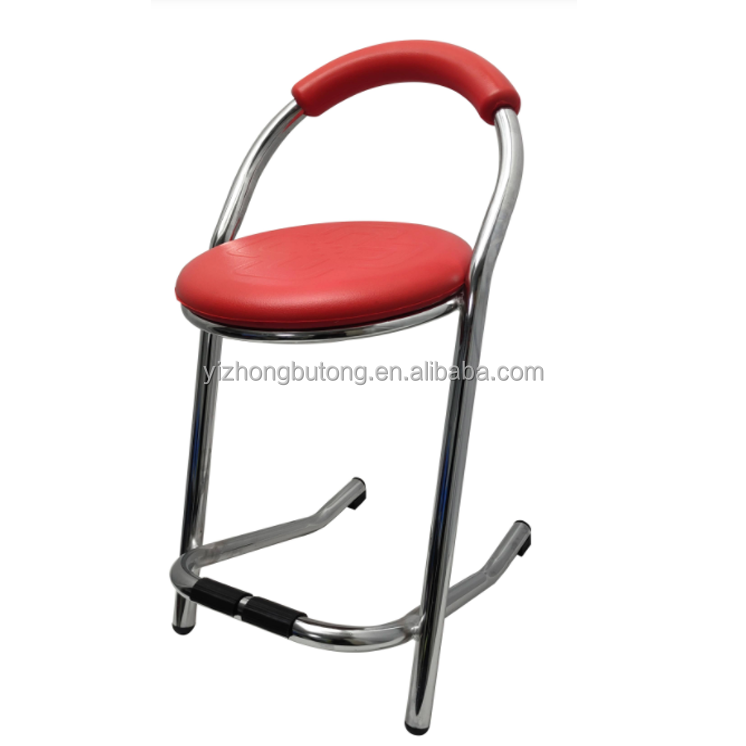 Wholesale modern stainless steel leather game hall chairs counter chairs