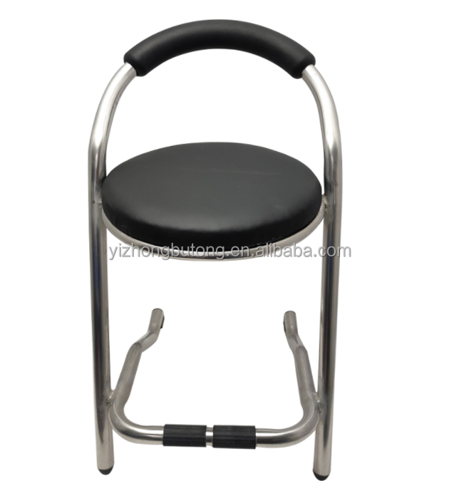 Wholesale modern stainless steel leather game hall chairs counter chairs