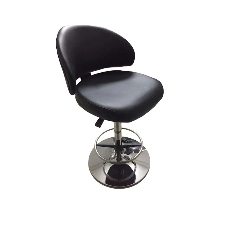 Modern Comfortable Leather Chair with Large Base Stable Adjustable Height 360 Degree Rotating for Bar Furniture casino stool