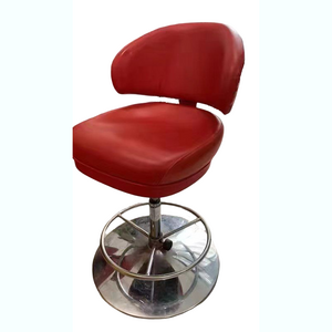 Modern Comfortable Leather Chair with Large Base Stable Adjustable Height 360 Degree Rotating for Bar Furniture casino stool