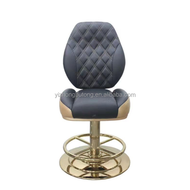 wholesale Casino chair leather seat Metal leg poker chair height adjustable swivel 360 degree casino chairs for slots