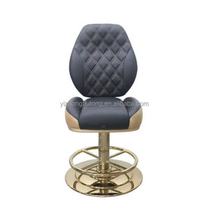 wholesale Casino chair leather seat Metal leg poker chair height adjustable swivel 360 degree casino chairs for slots