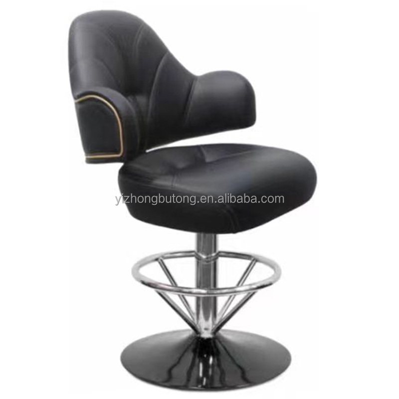 wholesale Casino chair leather seat Metal leg poker chair height adjustable swivel 360 degree casino chairs for slots