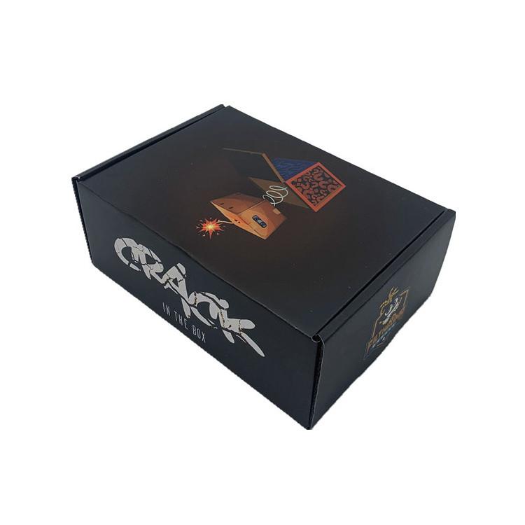 Black shipping boxes custom logo cheap custom design printing paper mailer box with foam insert