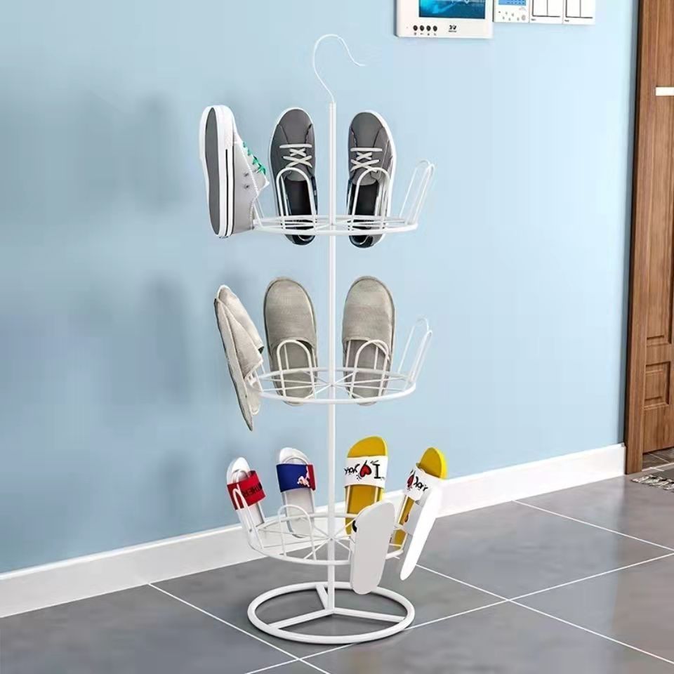 Factory direct sales outdoor balcony creative home drying rotating shoe rack