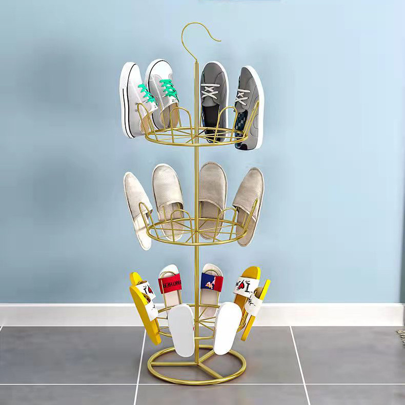 Factory direct sales outdoor balcony creative home drying rotating shoe rack