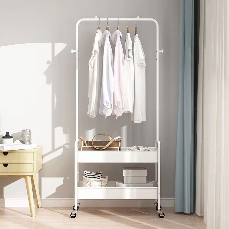 Multifunctional Laundry Z Rolling Garment Coat Racks Silver Mounted Collapsible Clothing Rack Hanger For Boutique